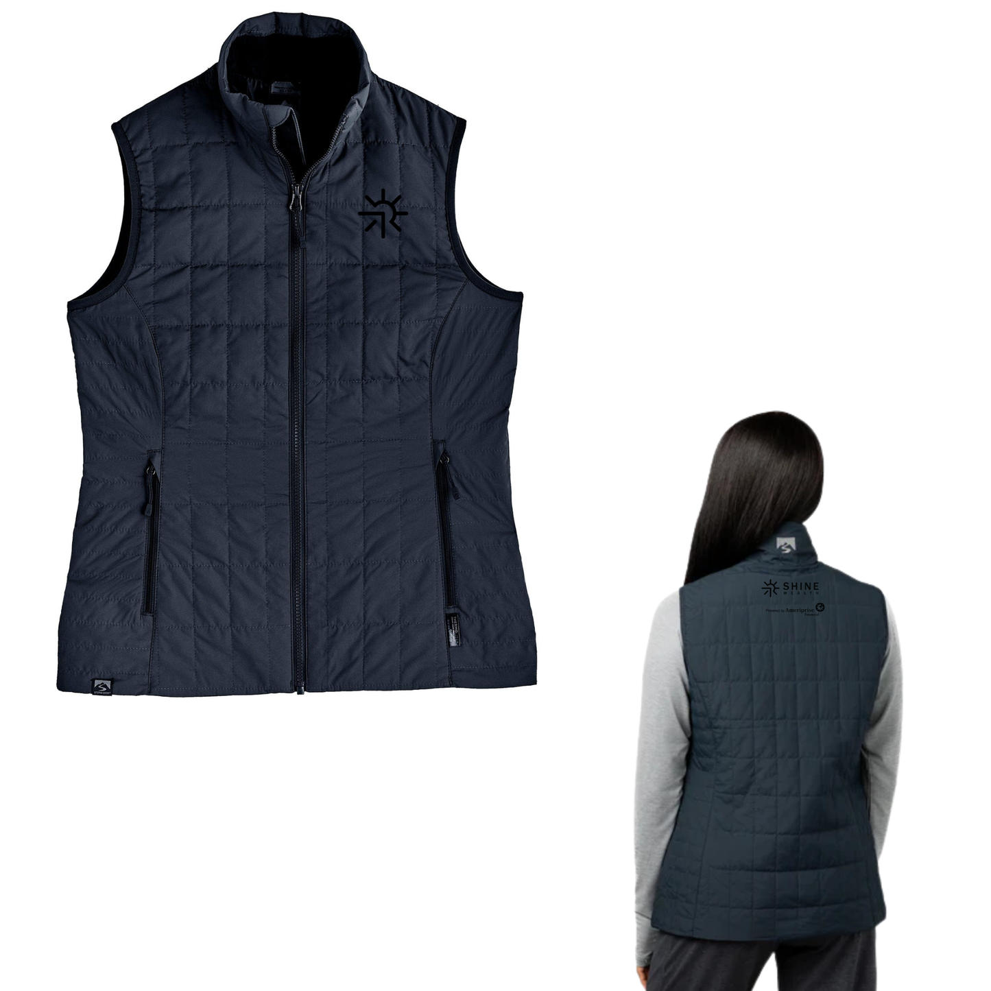 Shine Storm Creek Women's Traveler 60 GSM Insulated Packable Quilted Vest {2 Color Choices}