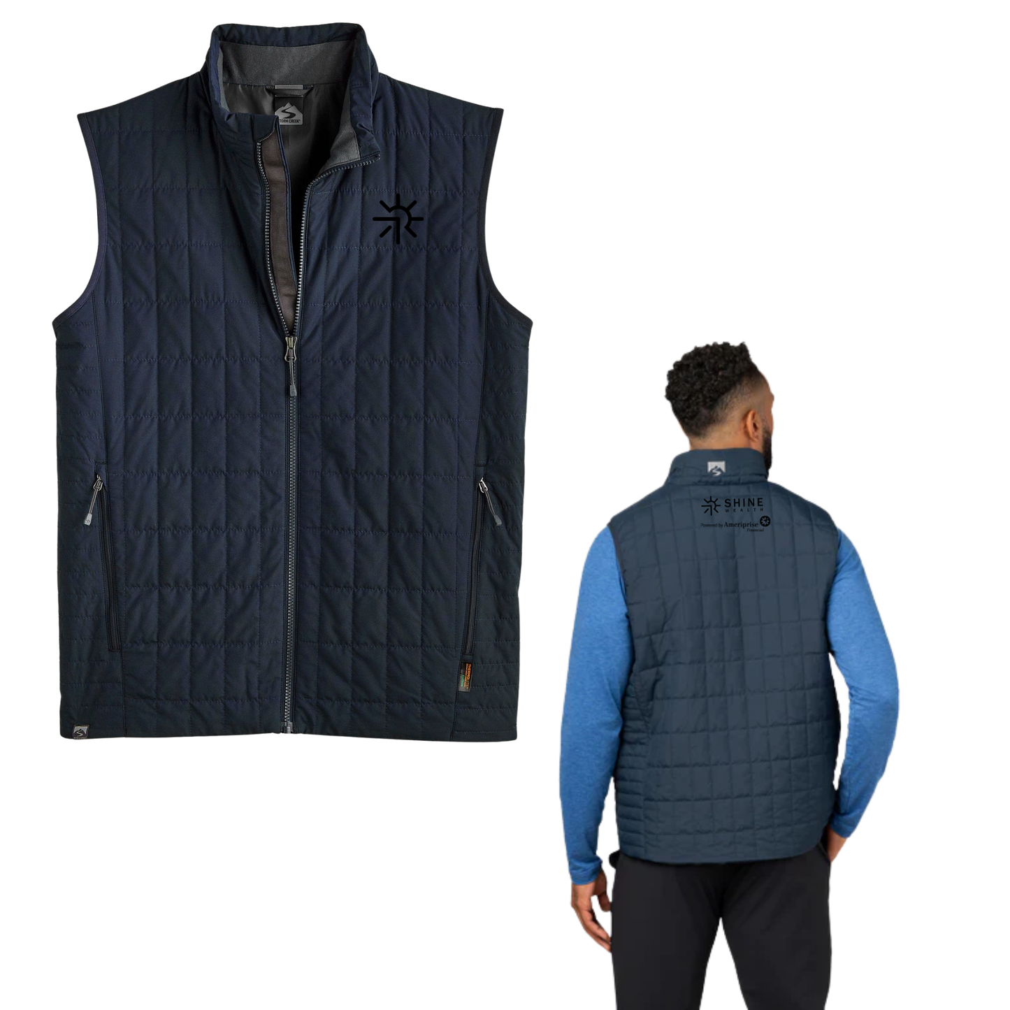 Shine Storm Creek Men's Traveler 60 GSM Insulated Packable Quilted Vest {2 Color Choices}