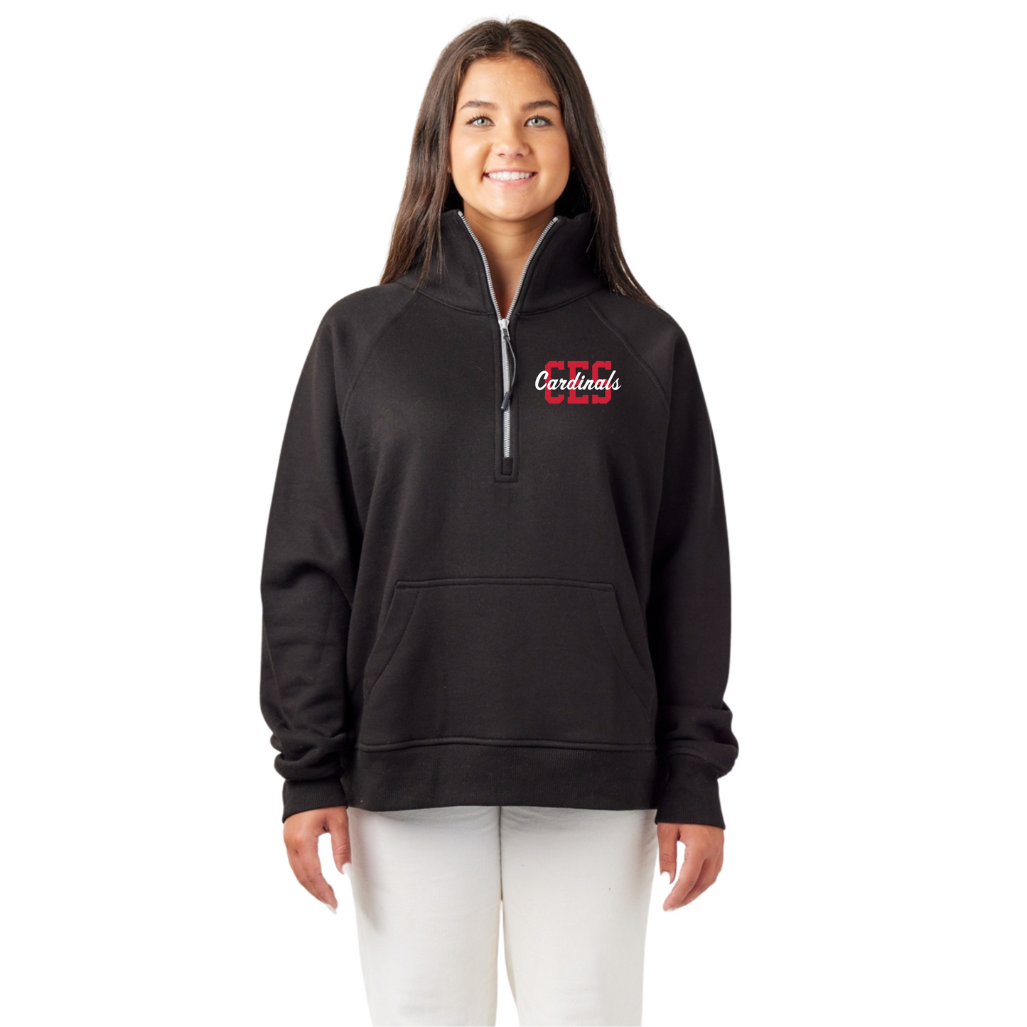 CES Staff Enza Ladies Boxy Half Zip Fleece
