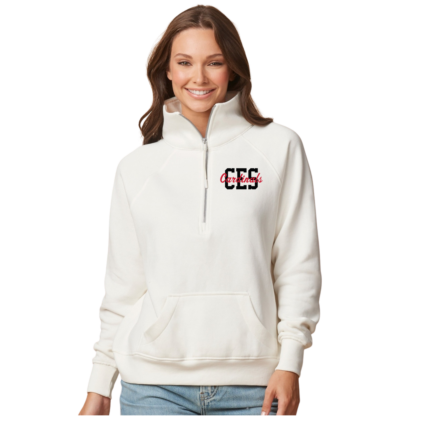CES Staff Enza Ladies Boxy Half Zip Fleece