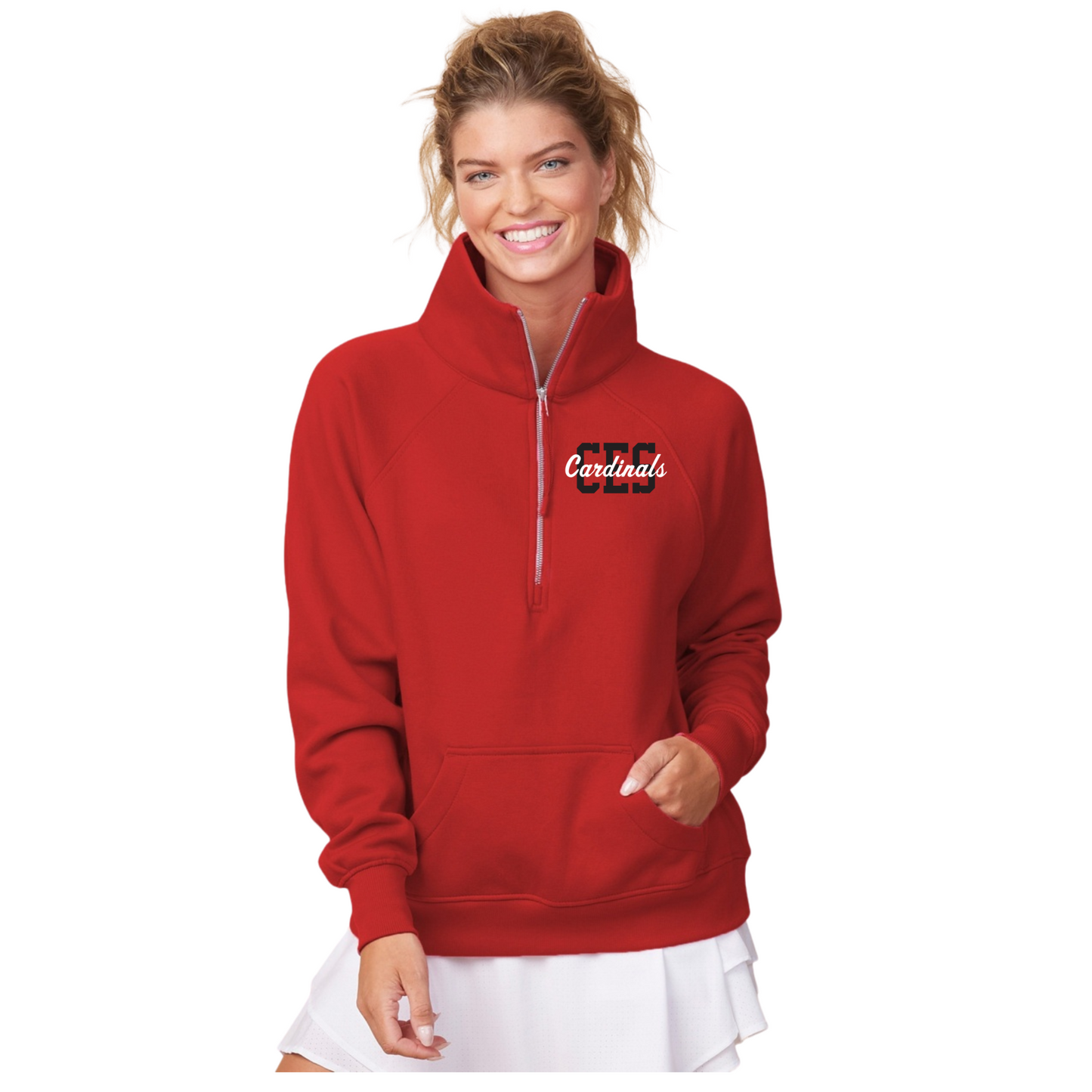 CES Staff Enza Ladies Boxy Half Zip Fleece