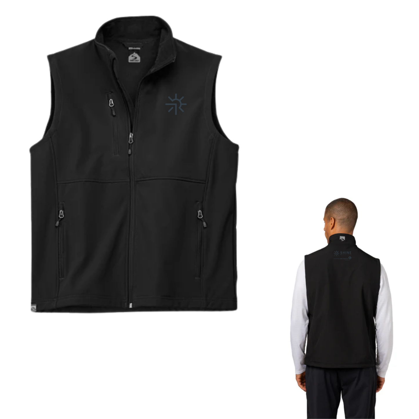 Shine Storm Creek Men's Trailblazer Fleece-Lined Softshell Vest {2 Color Choices}