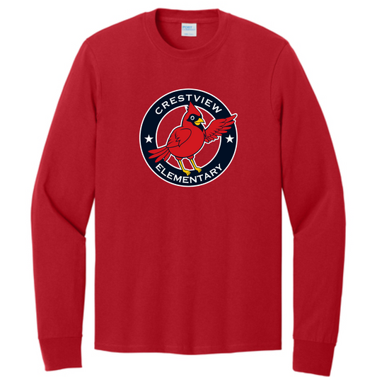 CES YOUTH Long Sleeve Core Cotton Tee - Traditional Logo {4 Color Choices}